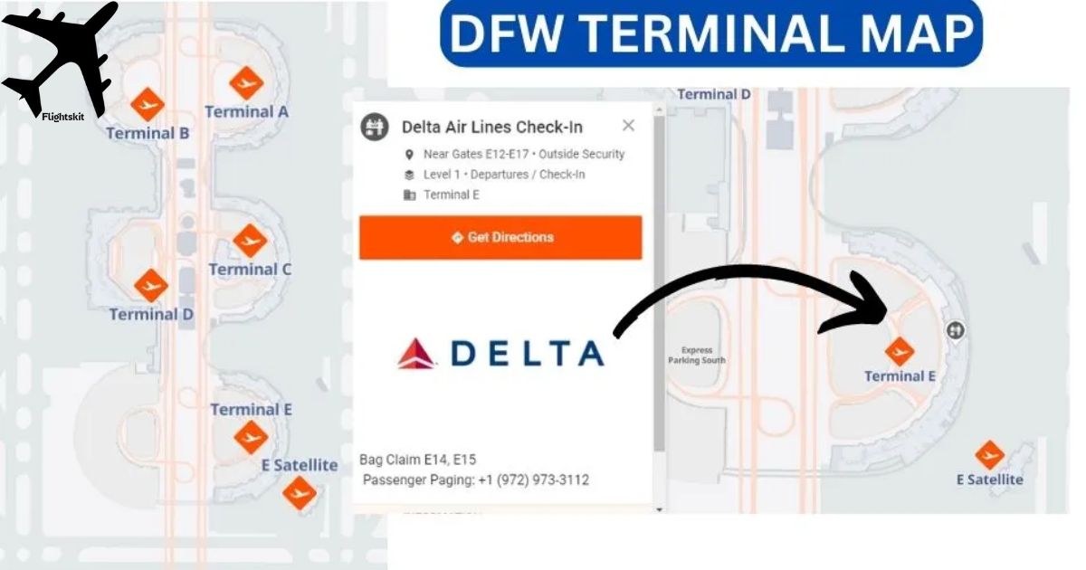Delta DFW Terminal Map