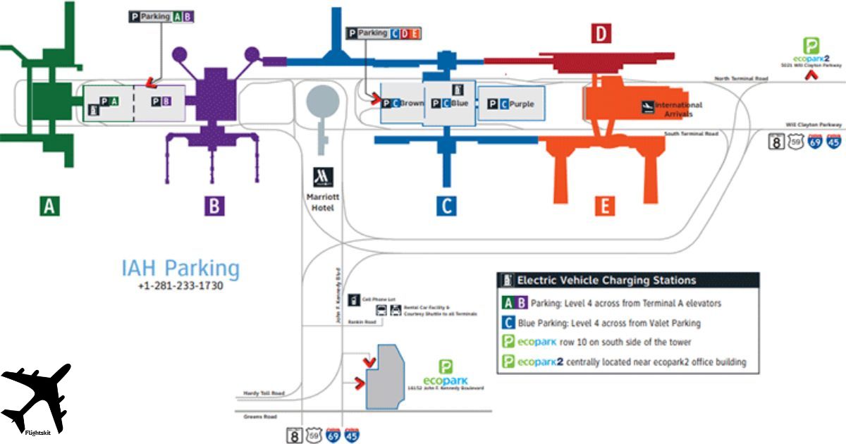 IAH Airport Spirit Airlines Terminal Map 