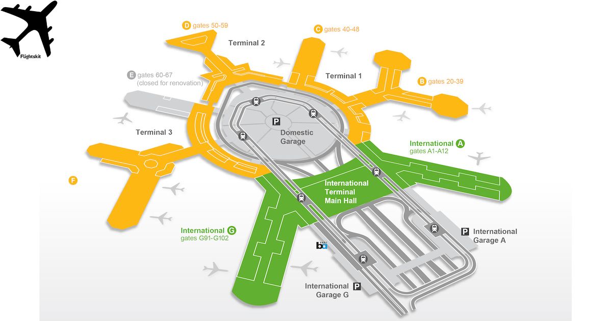 Southwest SFO Terminal Map
